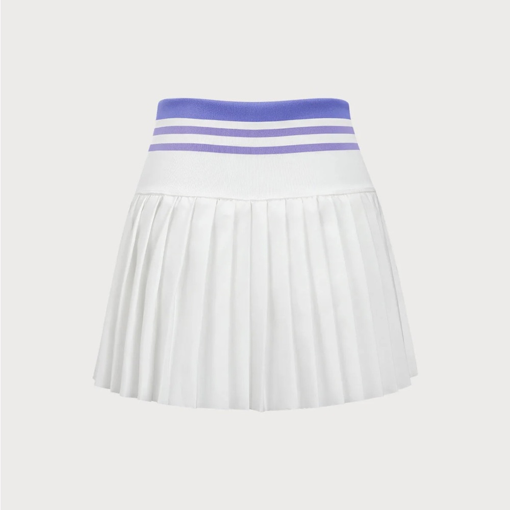 Berlook Activewear White Pleated Pockets Sports Skirt - Picture 5 of 7